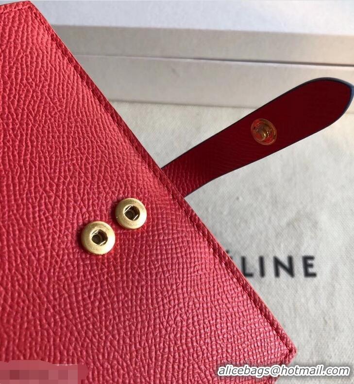 Discount Celine Bicolour Medium Strap Multifunction Wallet 952102 Red/Navy Blue