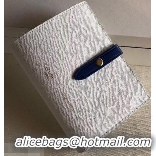 Luxury Celine Bicolour Medium Strap Multifunction Wallet 952102 White/Blue