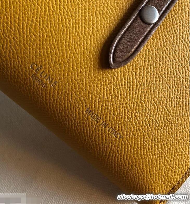 Cheapest Celine Bicolour Medium Strap Multifunction Wallet 952102 Yellow/Brown