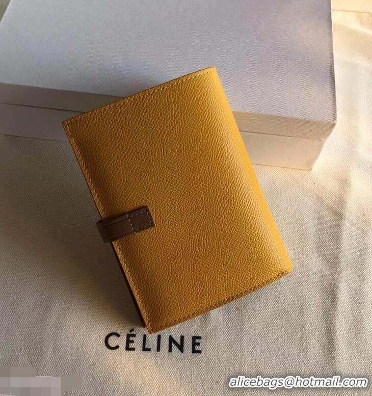 Cheapest Celine Bicolour Medium Strap Multifunction Wallet 952102 Yellow/Brown