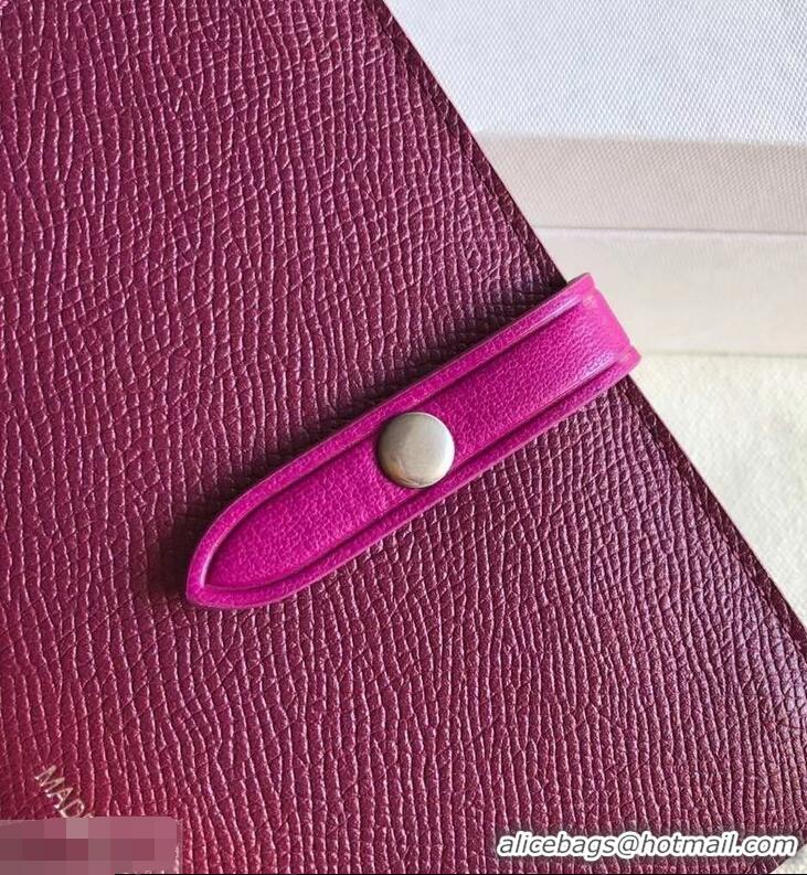 Low Cost Celine Bicolour Medium Strap Multifunction Wallet 952102 Burgundy/Fuchsia