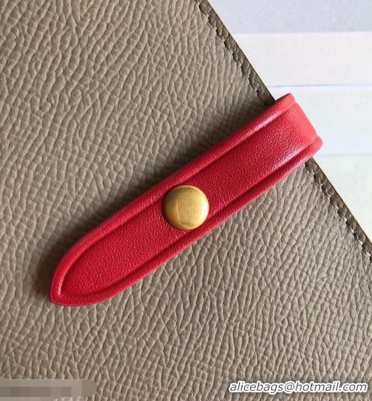 Classic Celine Bicolour Medium Strap Multifunction Wallet 952102 Camel/Red