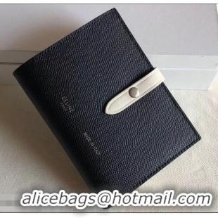 Original Celine Bicolour Medium Strap Multifunction Wallet 952102 Black/White