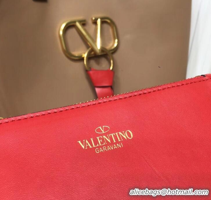 Top Quality Valentino N/S Long VRing Shopping Tote Bag 720050 Camel