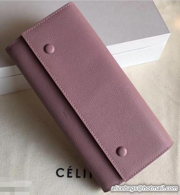 Low Price Celine Epi Large Flap Multifunction Wallet 952139 Light Pink