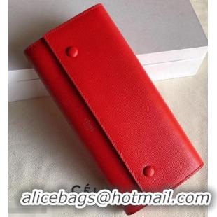 Low Price Celine Epi Large Flap Multifunction Wallet 952139 Red