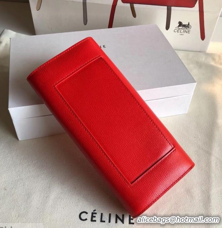 Low Price Celine Epi Large Flap Multifunction Wallet 952139 Red