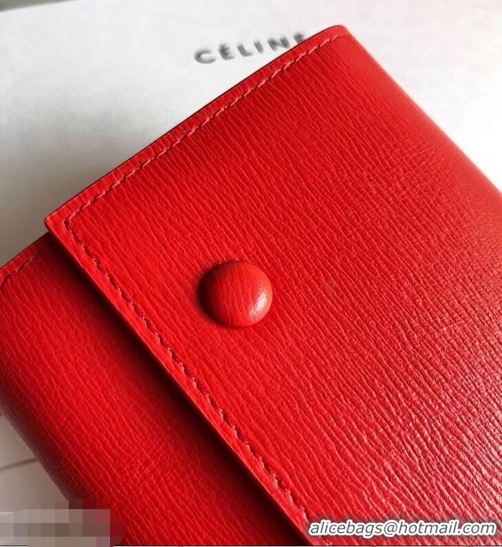 Low Price Celine Epi Large Flap Multifunction Wallet 952139 Red