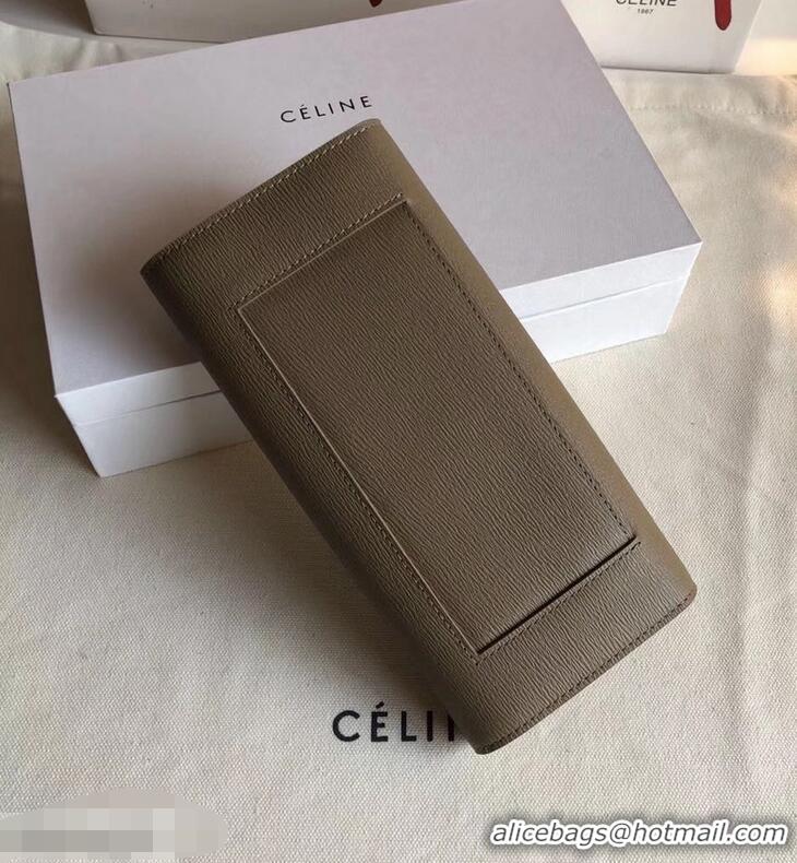 Reproduction Celine Epi Large Flap Multifunction Wallet 952139 Coffee