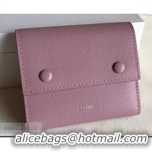 Duplicate Celine Epi Small Flap Folded Multifunction Wallet 952151 Light Pink