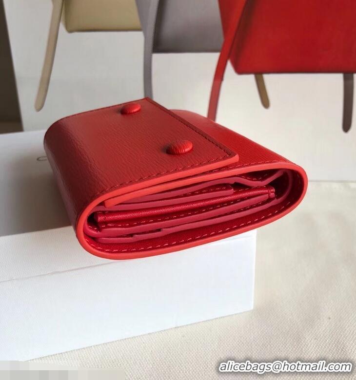 Crafted Celine Epi Small Flap Folded Multifunction Wallet 952151 Red