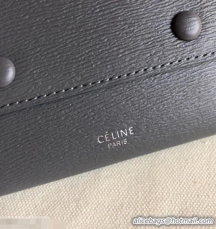 Expensive Celine Epi Small Flap Folded Multifunction Wallet 952151 Gray