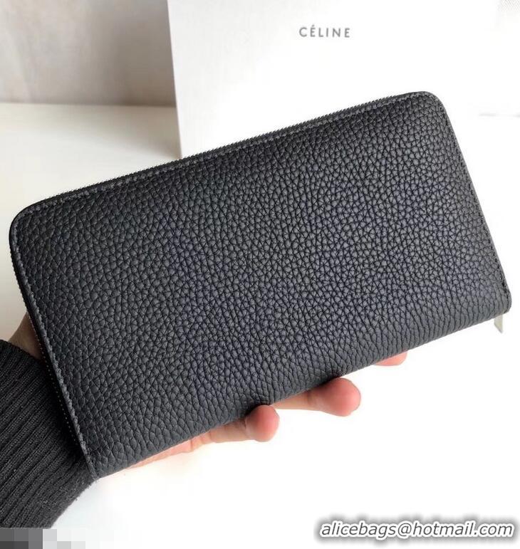 Inexpensive Celine Large Multifunction Zip Around Wallet 952164 Black/Yellow