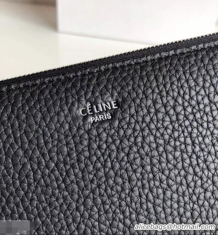 Inexpensive Celine Large Multifunction Zip Around Wallet 952164 Black/Yellow