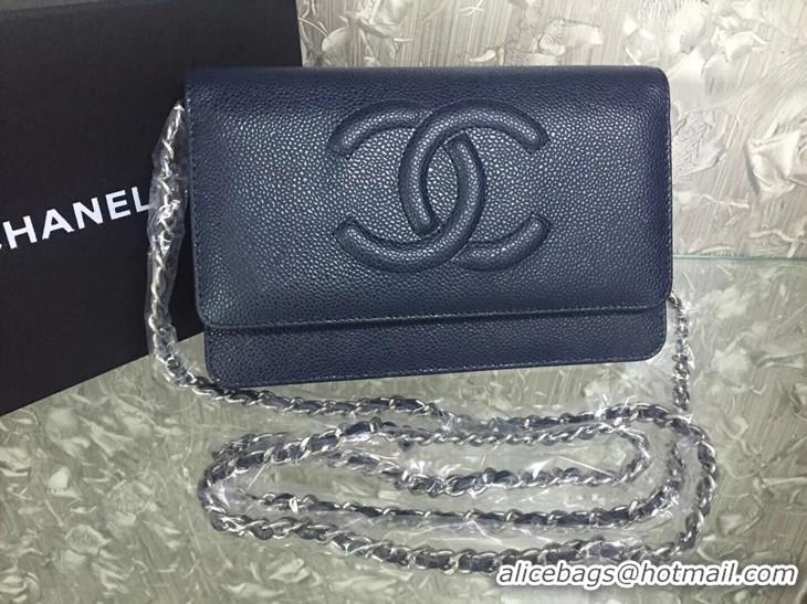 Hot Fashion Chanel Flap Shoulder Bag Cannage Pattern A5373 Dark Blue