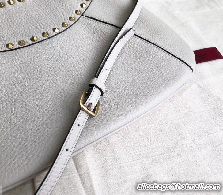 Custom Valentino Rockstud Shoulder Bag with Removable Strap 0118 Ivory White 2019