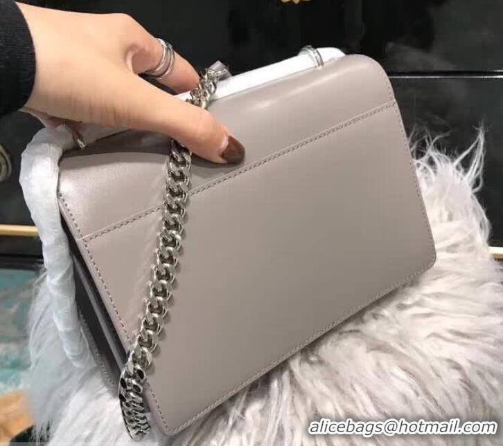 Best Quality Saint Laurent Small Sunset Bag in Light Grey Leather 441972 