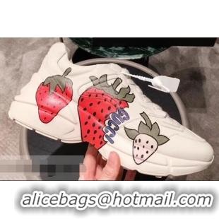 Low Price Gucci Rhyton Strawberry Sneakers 576963 2019