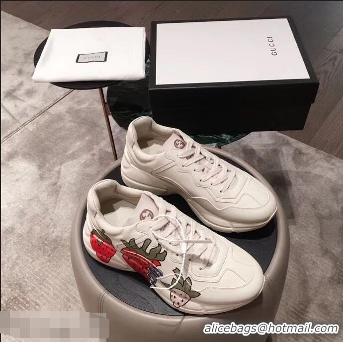 Low Price Gucci Rhyton Strawberry Sneakers 576963 2019