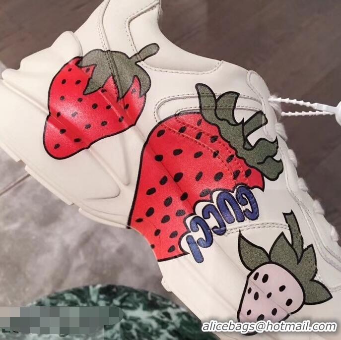 Low Price Gucci Rhyton Strawberry Sneakers 576963 2019