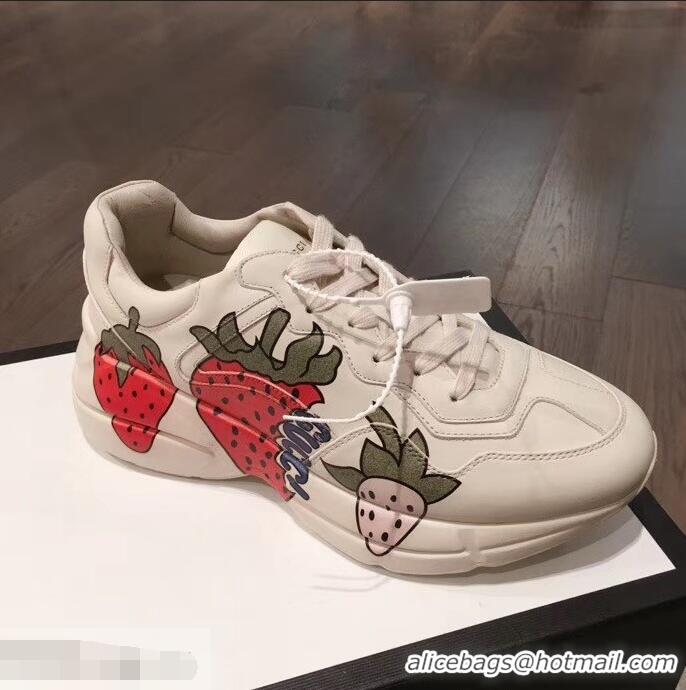 Low Price Gucci Rhyton Strawberry Sneakers 576963 2019