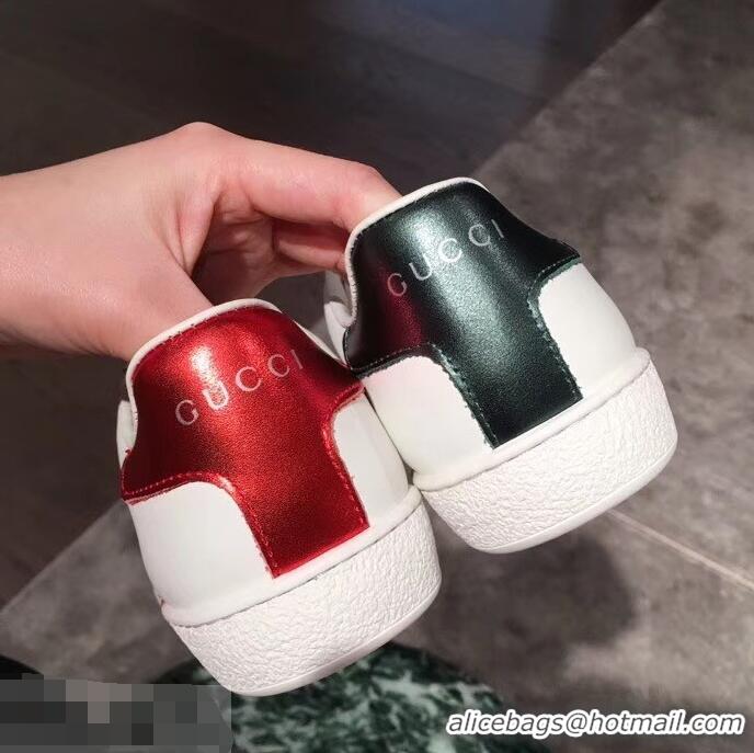 Super Discount Gucci Ace Leather Strawberry Sneakers 951802 2019