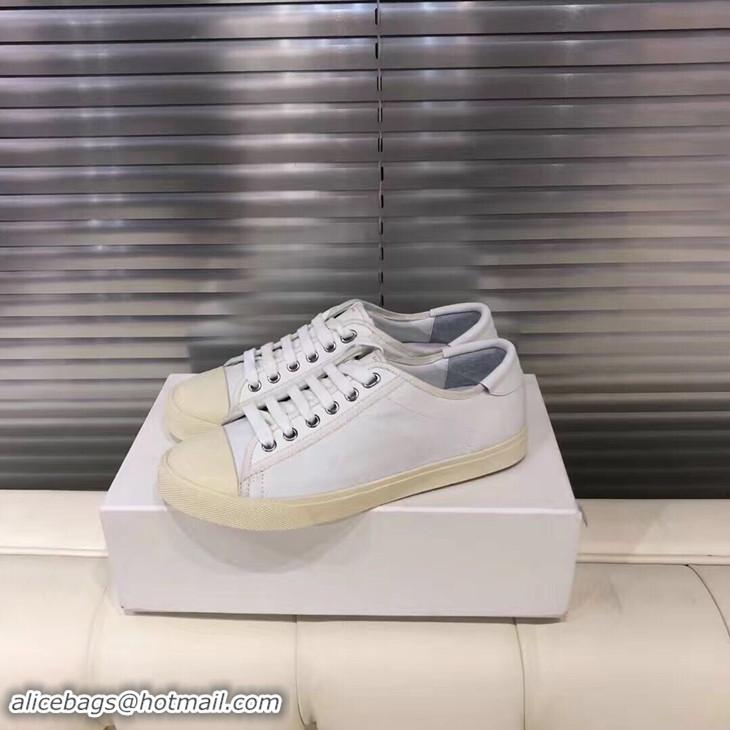 New Discount Celine Rubber Sole Lace-up Sneakers C72283 White