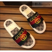 Imitation Charming Gucci GG Web Men's Slides G89303