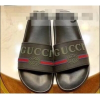 Low Price Gucci Logo and Web GG Slides 932509 Gray 2019