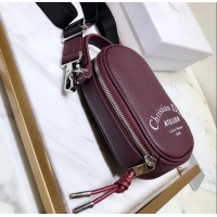 Shop Cheap Dior Christan Dior Atelier Print Mini Shoulder Bag In Grained Calfskin 500411 Burgundy