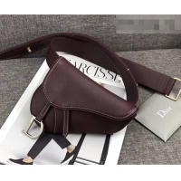 Purchase Dior Vintage Saddle Belt Bag 500412 Burgundy