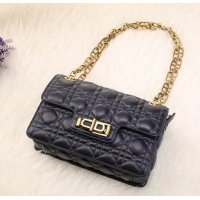 Best Product Dior Dioraddict Crossbody Chain Bag in Cannage Lambskin 500414 Dark Blue