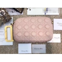 Charming Dior Diorquake Clutch in Cannage Lambskin 500513 Pink 2019