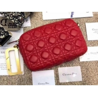 Best Price Dior Diorquake Clutch in Cannage Lambskin 500513 Red 2019