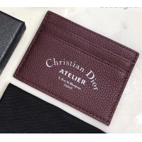 Original Cheap Dior Atelier Homme Card Holder 500520 Burgundy 2019