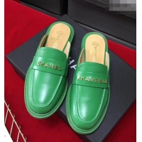 Grade Chanel X Pharrell Capsule Collection Calfskin Slippers G89756 Green 2019