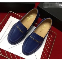 Recommended Chanel X Pharrell Capsule Collection Calfskin Loafers G89757 Blue 2019