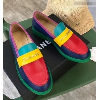 Imitation Chanel X Pharrell Capsule Collection Calfskin Loafers G89757 Multicolor 2019