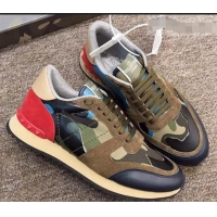 Top Quality Valentino Camouflage Rockrunner Sneakers For Woman/Men VA94291