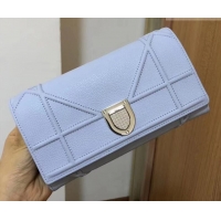 Popular Style Dior Diorama Wallet on Chain Clutch 500618 Light Blue