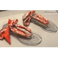 New Product Dior KaleiDiorscopic Thong Sandals with Printed Silk Mitzah Scarf CD4297 2019