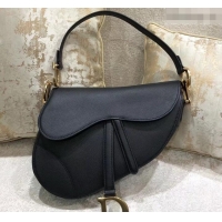 Grade Quality Dior Saddle Bag in Grained Calfskin 500716 Black