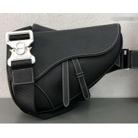 Perfect Dior Grained Calfskin Saddle Shoulder Belt Bag 500720 Black