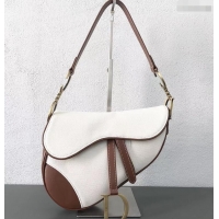 Buy Luxury Dior Saddle Bag in Canvas 500724 White