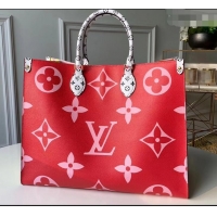 New Style Louis Vuitton Monogram Canvas Onthego Tote Bag M44569 Rouge 2019