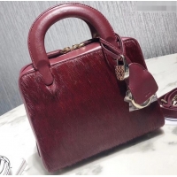 New Stylish Dior Lily Bag In Horsehair Pony Effect 500811 Burgundy