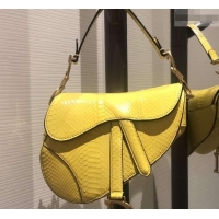 Classic Specials Dior Python Mini Saddle Bag 500823 Yellow 2019