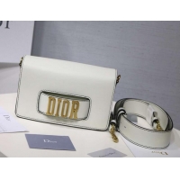 Charming DIOR DIO(R)EVOLUTION FLAP BAG WHITE/GOLD 500843 2019