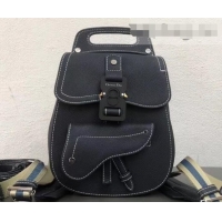 Unique Style Dior Saddle Grained Calfskin Backpack Small Bag CD500854 Navy Blue 2019