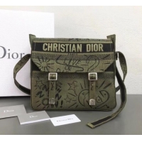 Popular Style Dior Canvas Diorcamp Messenger Bag CD500858 Army Green 2019